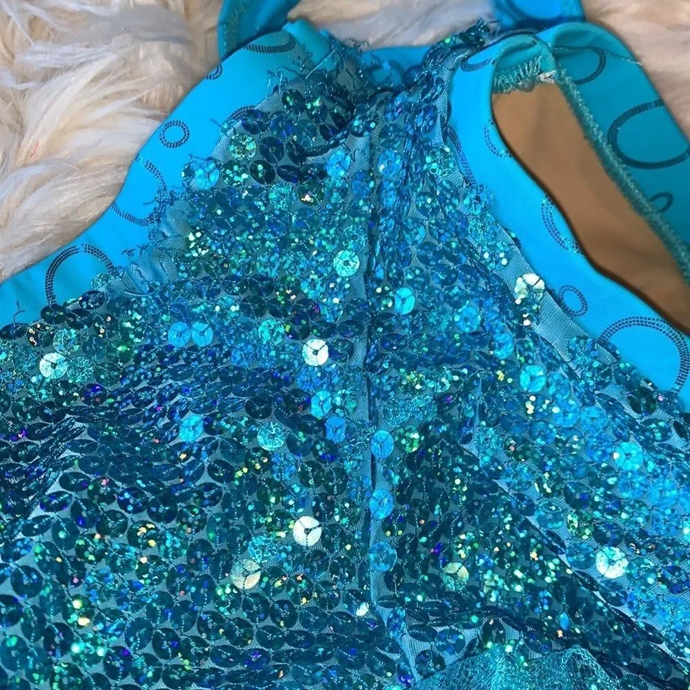 Absolutely gorgeous custom made solo costume Blue stunner Child Large